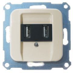 USB-Steckdose 2-fach K6472U/12 cremeweiß