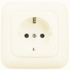 KLEIN-SI KEUJ/12 Steckdose komplett chremeweiß