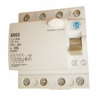KLEIN Fehlerstromschutzschalter FI 40A 4 polig 30mA